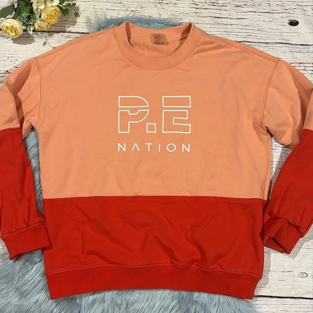 P.E Nation Money Shot Logo Colorblock Sweatshirt